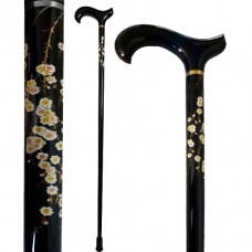 W-036 HAND-PAINTED CHERRY BLOSSOM WOOD STICK